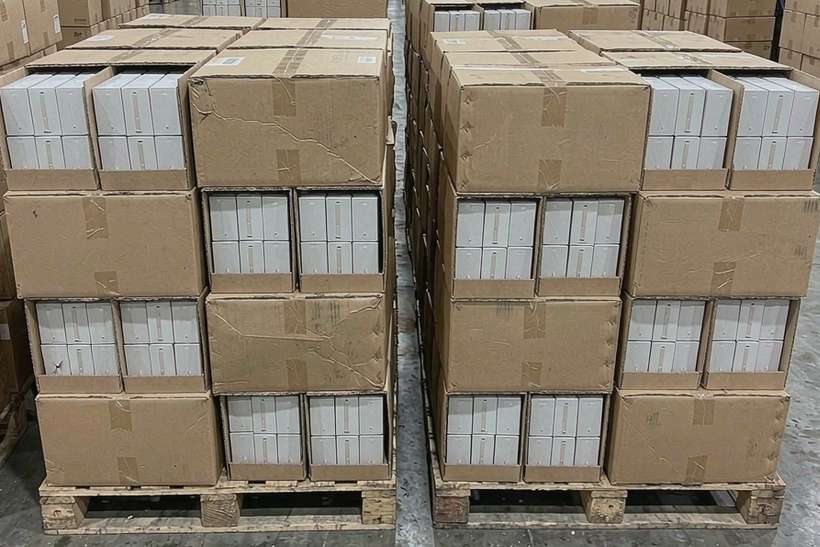 Restocking Kafficarat kits — container load